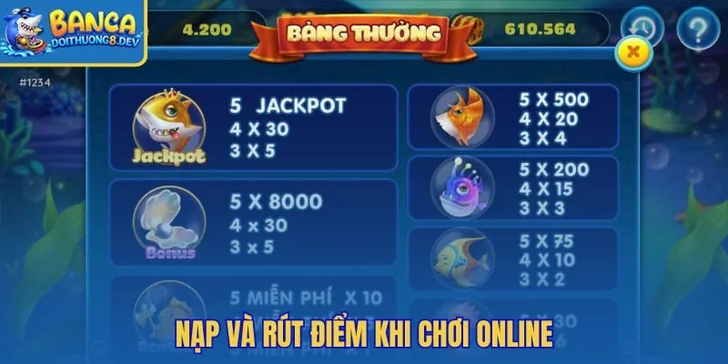 Bắn cá Ăn Xu với nhịp nạp rút cần xem kỹ