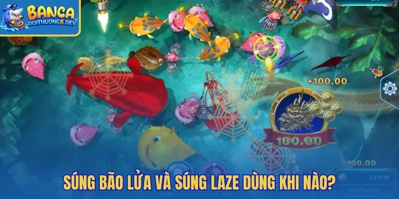Fishing God với bão lửa quét đàn và laze hạ boss